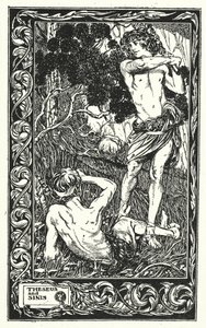 Theseus en Sinis (litho) door Thomas Heath Robinson