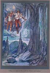 Zo betraden we de rots in plechtige processie (kleurenlitho)