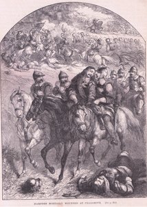 Hampden dodelijk gewond bij Chalgrove AD 1643 door Thomas Henry Nicholson