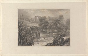 Egglestone Abbey, nabij Barnard Castle door Thomas Higham