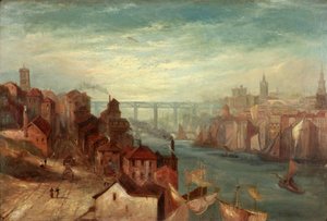 Newcastle upon Tyne vanuit Gateshead, c.1880