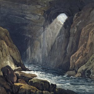 Interieur van de grot bij Porth yr Ogof door Thomas Hornor