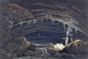 Opening van de grot bij Porth yr Ogof door Thomas Hornor