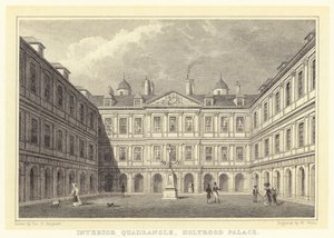 Binnenplaats, Holyrood Palace door Thomas Hosmer (after) Shepherd