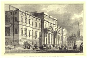 De Universiteit, South Bridge Street (gravure) door Thomas Hosmer (after) Shepherd