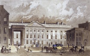 Een eigentijdse gravure van de nieuwe Koninklijke Munt, ca. 1830