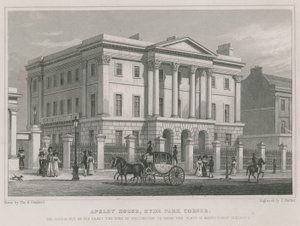 Apsley House, Hyde Park Corner, Londen, de residentie van de hertog van Wellington door Thomas Hosmer Shepherd