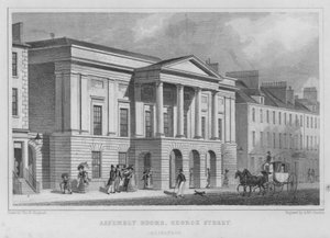Assembly Rooms, George Street, Edinburgh (gravure) door Thomas Hosmer Shepherd