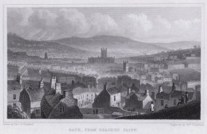 Bath, vanaf Beachen Cliff door Thomas Hosmer Shepherd