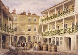 Bell Inn, Aldersgate Street, Londen door Thomas Hosmer Shepherd