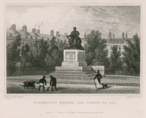Bloomsbury Square en standbeeld van Fox