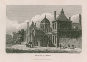 Brits Museum in Montague House door Thomas Hosmer Shepherd