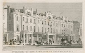 Gebouwen aan de oostkant van Regent Street, Londen