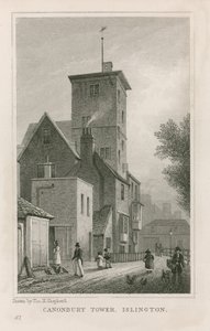 Canonbury House en Toren door Thomas Hosmer Shepherd