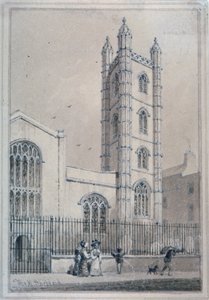 Kerk van St Mary Aldermary, City of London, 1830