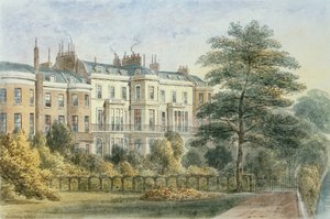 Oostgevel van het huis van Sir Robert Peel in Privy Garden, 1851