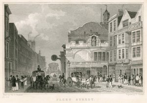 Fleet Street, Londen door Thomas Hosmer Shepherd