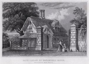 Poort-Lodge van Broomwell House, Brislington, nabij Bristol door Thomas Hosmer Shepherd