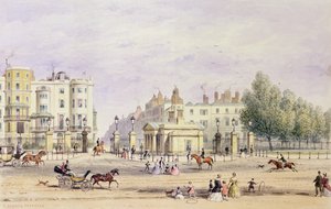 Grosvenor Gate en de nieuwe lodge, 1851