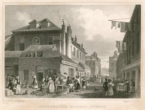 Hungerford Market, nabij York Buildings, The Strand, Londen