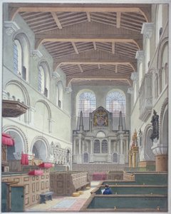 Interieur van de Kerk van St Bartholomew-the-Great, Smithfield, City of London door Thomas Hosmer Shepherd
