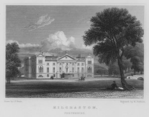 Kilgraston, Perthshire door Thomas Hosmer Shepherd