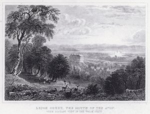 Leigh Court, de monding van de Avon, met een verre blik op de Welshe kust (gravure)