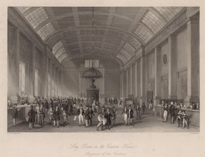 Lange Kamer in het Douanehuis, Londen, voor het betalen van douanerechten door Thomas Hosmer Shepherd