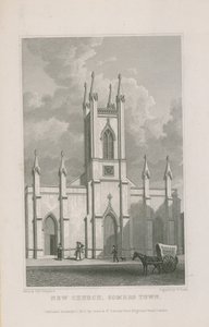 Nieuwe Kerk in Somers Town door Thomas Hosmer Shepherd