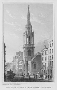 Nieuwe Tron Toren, High Street, Edinburgh (gravure) door Thomas Hosmer Shepherd