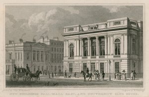 Nieuwe gebouwen Pall Mall East en University Club House door Thomas Hosmer Shepherd