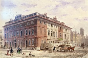 Oud Huis in New Street Square, Zuidoost Voorkant door Thomas Hosmer Shepherd