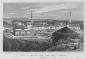 Deel van de Nieuwe Stad, vanaf Ramsey Gardens, Edinburgh door Thomas Hosmer Shepherd
