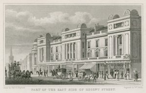 De oostkant van Regent Street, Londen