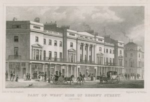Een deel van de westkant van Regent Street, Londen