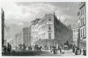 Piccadilly, vanaf Coventry Street, 1830 door Thomas Hosmer Shepherd