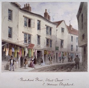 Waarschijnlijk een uitzicht op Holywell Street, Westminster, Londen, c1850 door Thomas Hosmer Shepherd