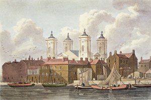 St. Johns Kerk Westminster, 1815 door Thomas Hosmer Shepherd