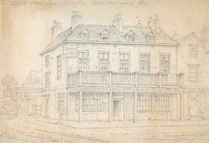 The Angel Inn, Islington door Thomas Hosmer Shepherd