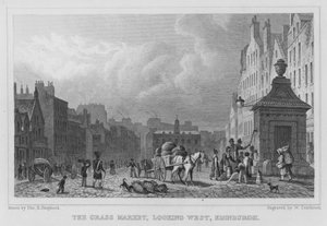 De Grass Market, kijkend naar het Westen, Edinburgh