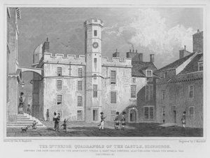 Het binnenplein van het kasteel, Edinburgh