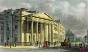 Het nieuwe College van Artsen, Pall Mall, Oost, gegraveerd door Thomas Barber door Thomas Hosmer Shepherd