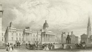 De Nieuwe Nationale Galerie, Trafalgar Square, Londen door Thomas Hosmer Shepherd