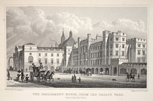 Het Parlementshuis vanaf Old Palace Yard, Westminster, uit 