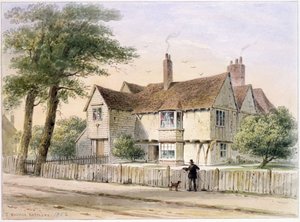 Het rectorale huis, Newington Butts, 1852