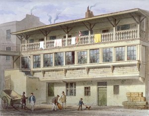 The White Bear Inn op Piccadilly, Westminster, Londen, 1856 door Thomas Hosmer Shepherd