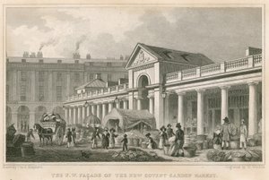 De noordwestelijke gevel van de nieuwe Covent Garden Market, Londen door Thomas Hosmer Shepherd
