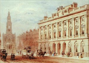Uitzicht op Somerset House en de Kerk van St. Mary Le Strand