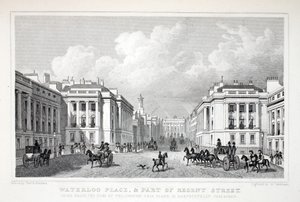 Waterloo Place, en een deel van Regent Street, uit 