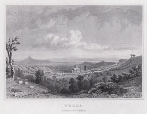 Wells, Somerset door Thomas Hosmer Shepherd